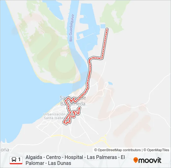 1 Bus Line Map
