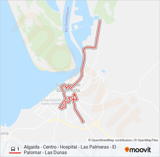 1 bus Line Map