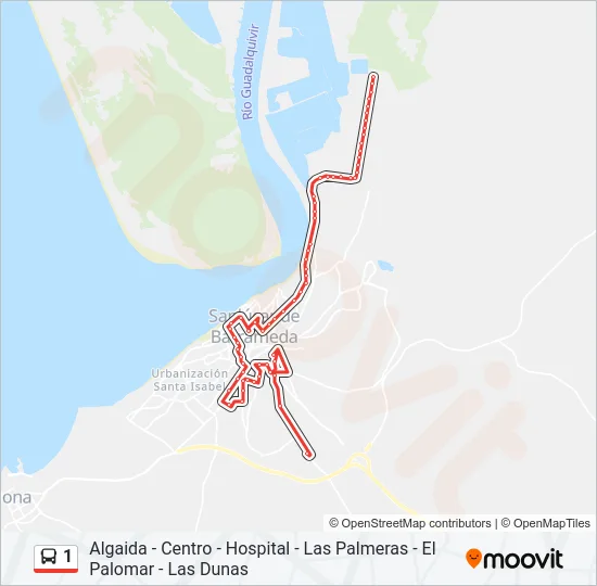 1 Bus Line Map