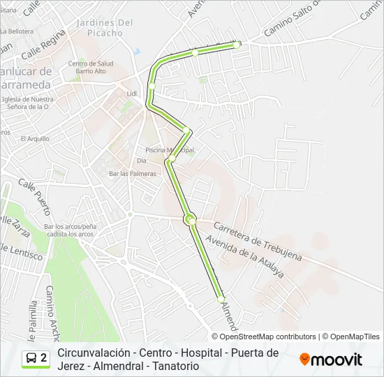 2 Bus Line Map