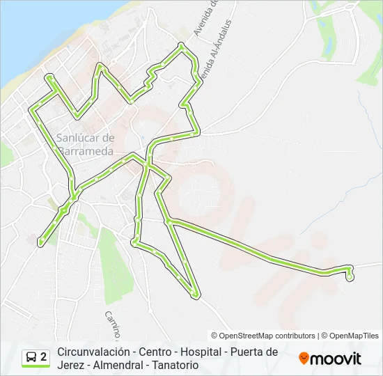 2 Bus Line Map