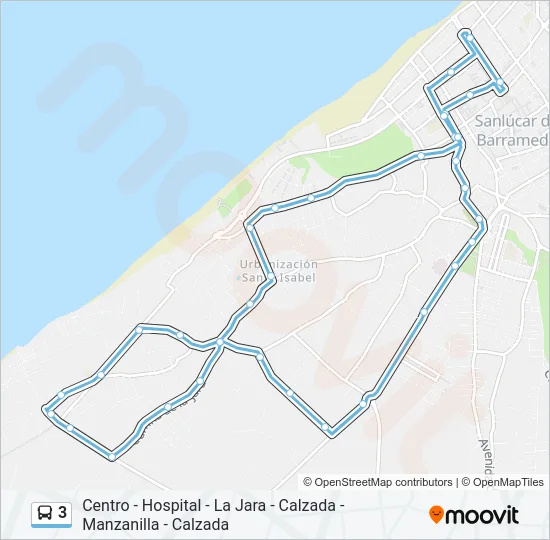 3 Bus Line Map