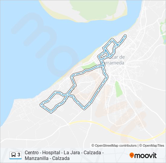 3 bus Mapa de línia