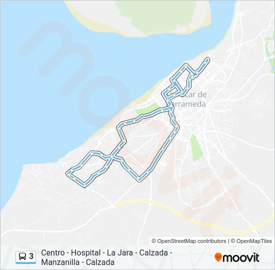 3 Bus Line Map
