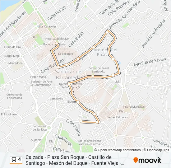 4 Bus Line Map