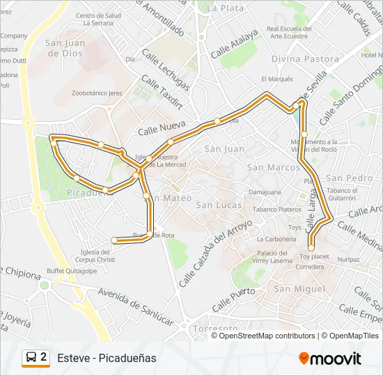 2 Bus Line Map