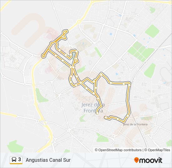 Mapa de 3 de autobús