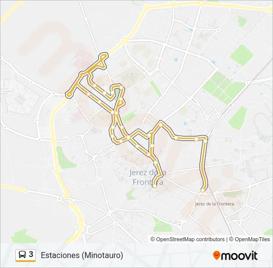 3 Bus Line Map