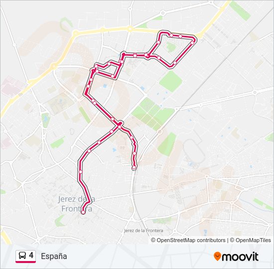 Mapa de 4 de autobús