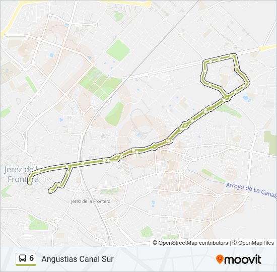Mapa de 6 de autobús