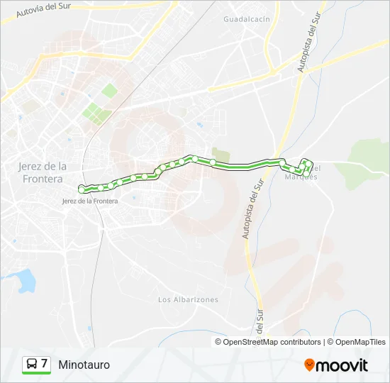 7 Bus Line Map