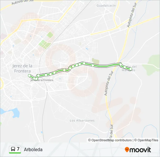 7 Bus Line Map