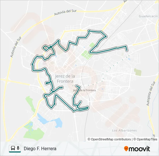 8 Bus Line Map
