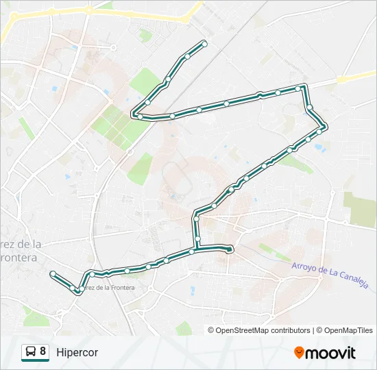 8 Bus Line Map