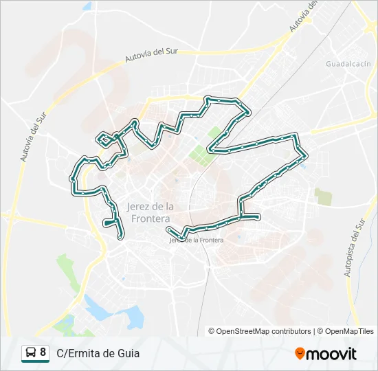 8 Bus Line Map