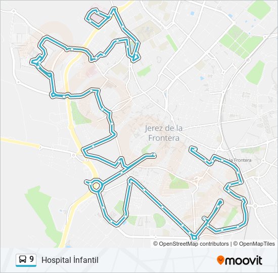 Mapa de 9 de autobús