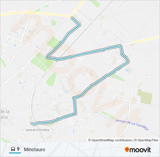 Mapa de 9 de autobús