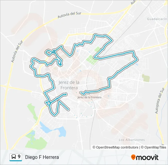 9 Bus Line Map