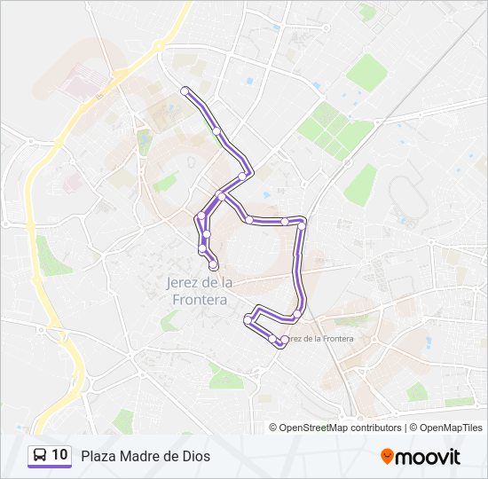 Mapa de 10 de autobús
