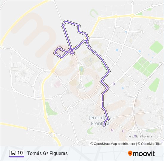 Mapa de 10 de autobús