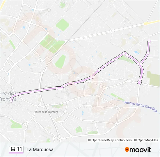 11 Bus Line Map