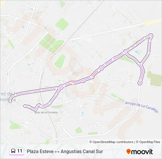 11 Bus Line Map