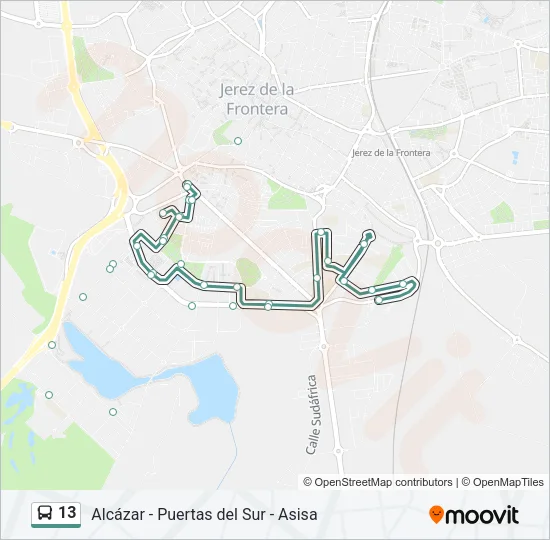 13 Bus Line Map