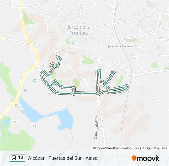 13 Bus Line Map