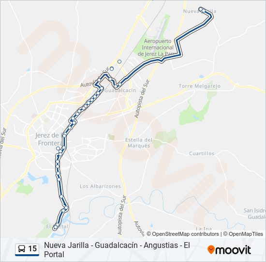 Mapa de 15 de autobús