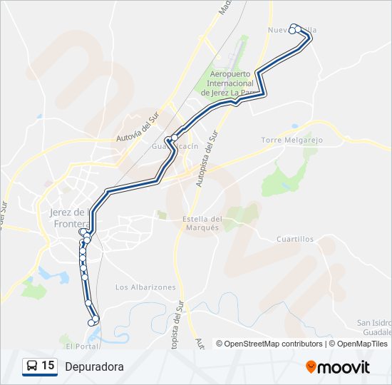 Mapa de 15 de autobús
