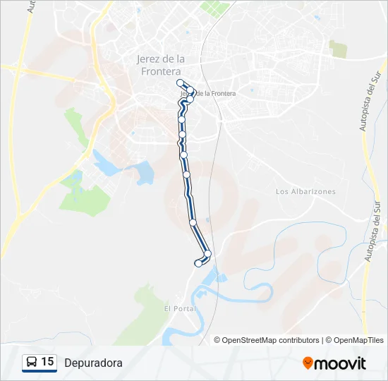 15 Bus Line Map