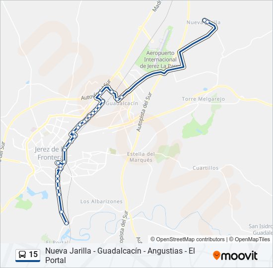 Mapa de 15 de autobús