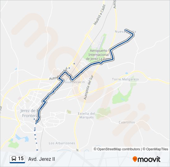 Mapa de 15 de autobús