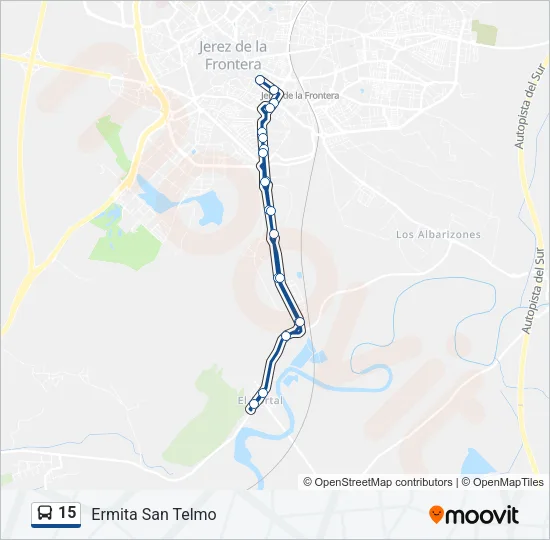 15 Bus Line Map