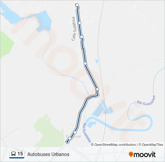 15 Bus Line Map