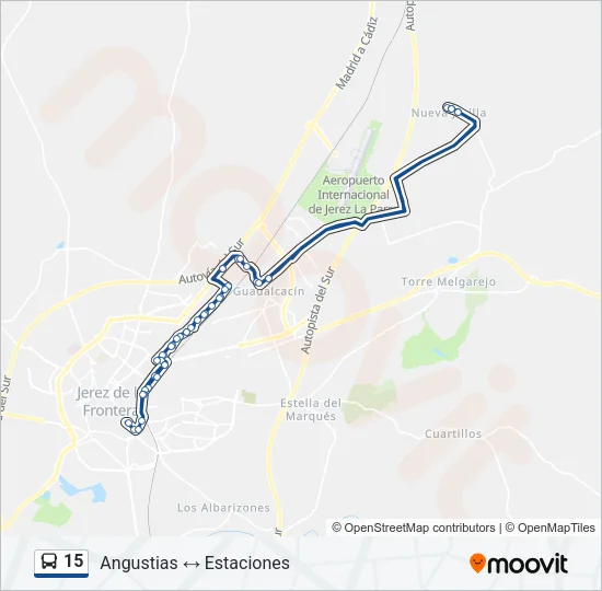 15 Bus Line Map