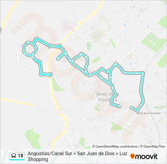 18 Bus Line Map