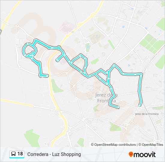 Mapa de 18 de autobús