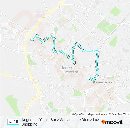 18 Bus Line Map