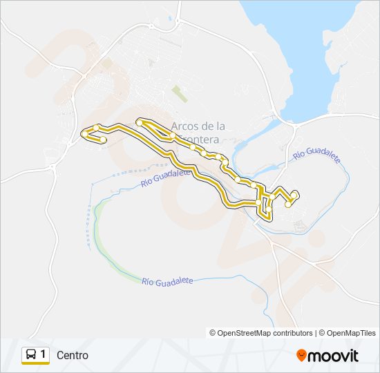 Mapa de 1 de autobús