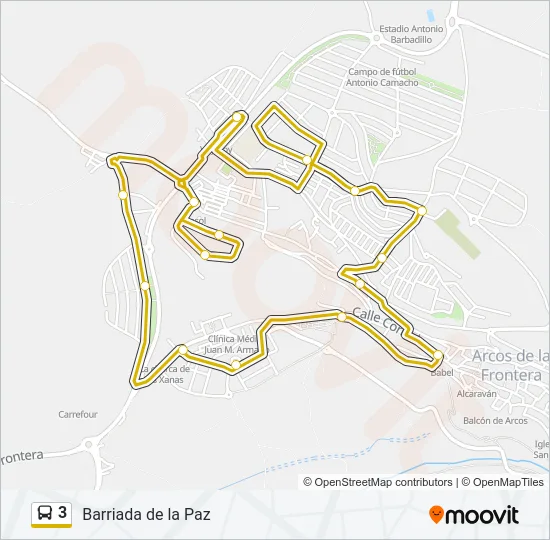 3 Bus Line Map