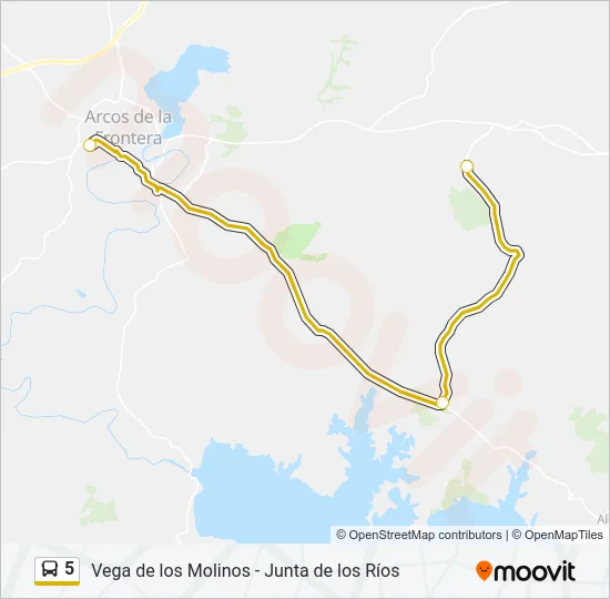 5 Bus Line Map