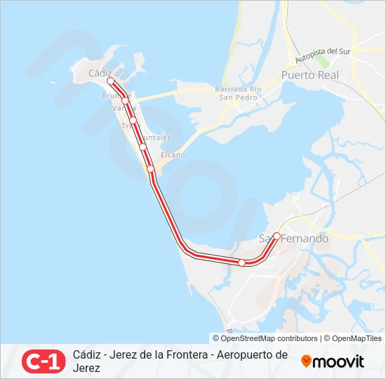 C1 Train Line Map