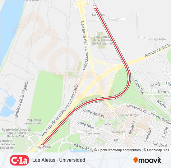 Mapa de C1A de tren