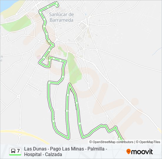 Mapa de 7 de autobús