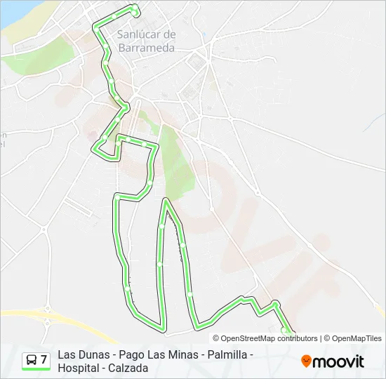 7 Bus Line Map