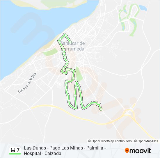 7 bus Mapa de línia