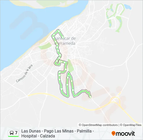 7 Bus Line Map