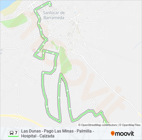 7 bus Mapa de línia