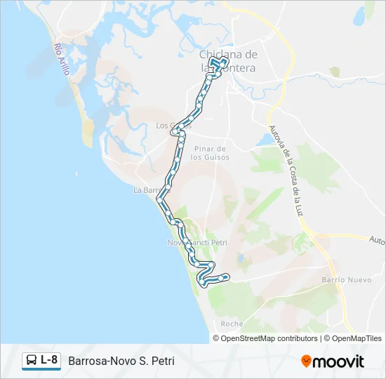 L-8 bus Mapa de línia